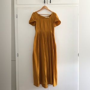 Christy Dawn - The Scarlet Dress in Mustard Cotton Gauze